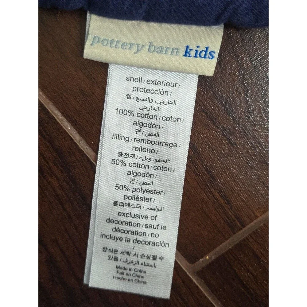 Pottery Barn Kids Boys Twin Size Jax Construction Quilt 100% COTTON EUC LUXURY